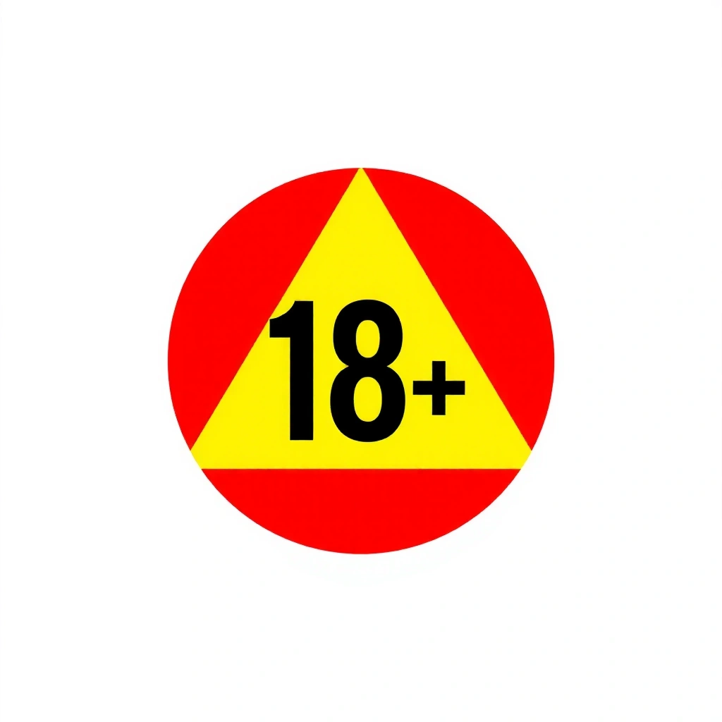 Icono de advertencia de 18+