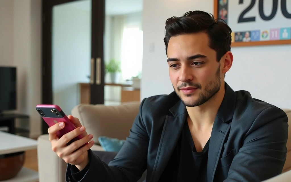 Persona jugando responsablemente en un casino online desde su dispositivo móvil